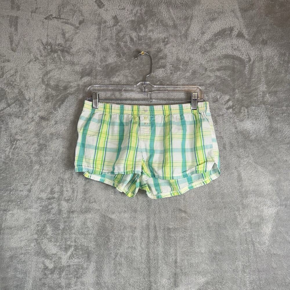 Vintage Y2K Aeropostale Micro Mini Plaid Boxer Shorts Size Small Preppy